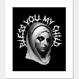 Demonic Nun (White Version) Posters and Art